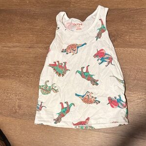 Cat & Jack Kids Tank Top with Dinosaur Print - White and Multicolor